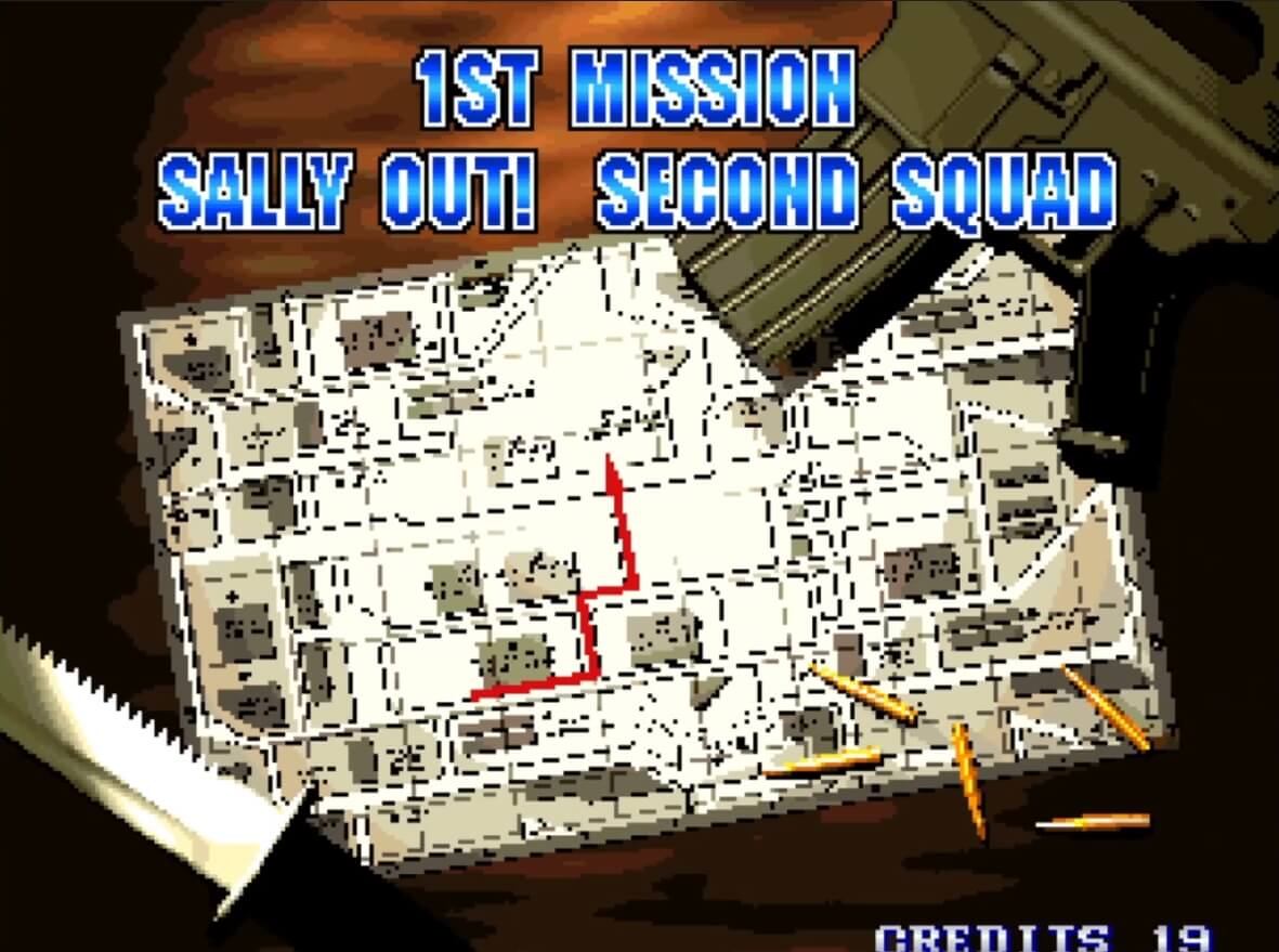 Shock Troopers 2nd Squad - геймплей игры Arcade